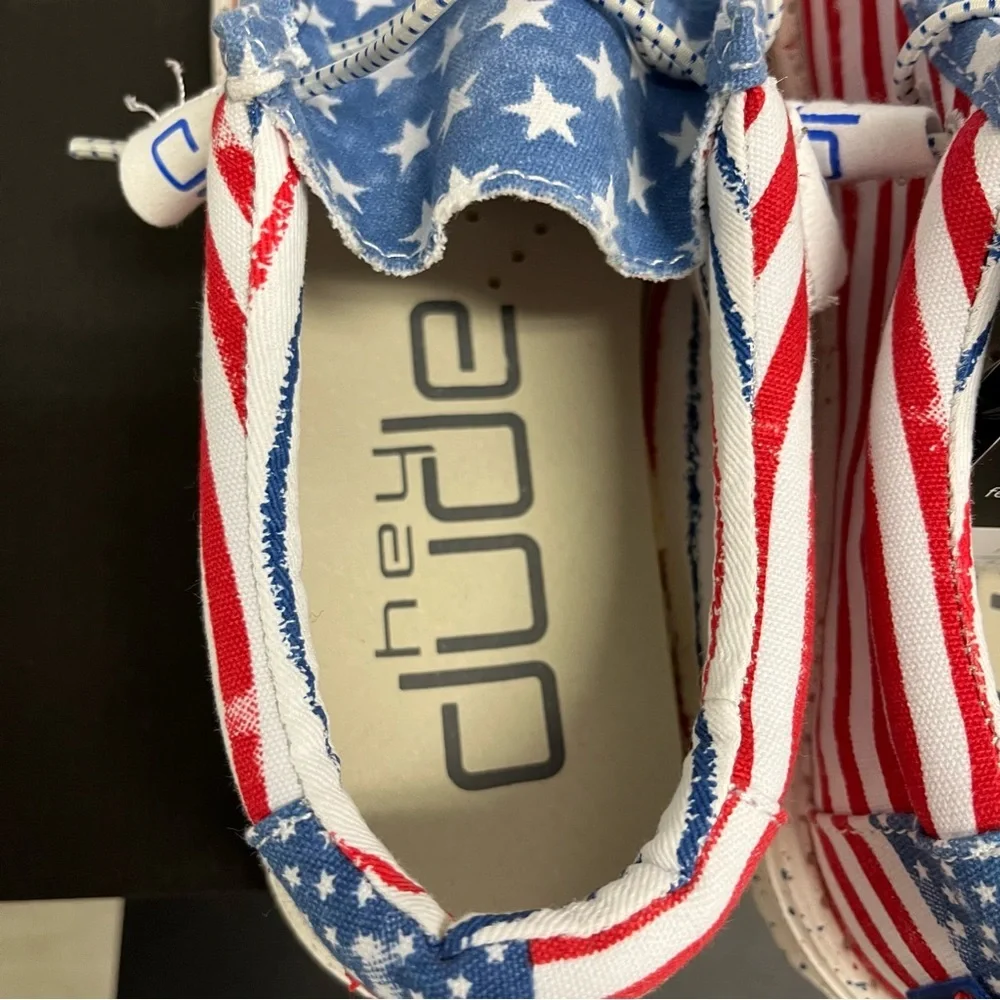 New Hey Dude Wally Stars n Stripes Multiple sizes  American Flag USA